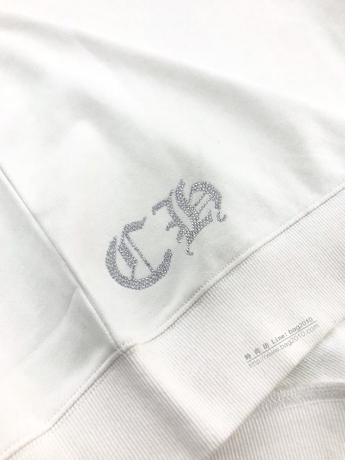 Chrome Hearts男裝 克羅心秋冬新款燙鑽梵文大寶劍圓領衛衣  ydi3475